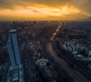 Imagen panoramica de Santiago