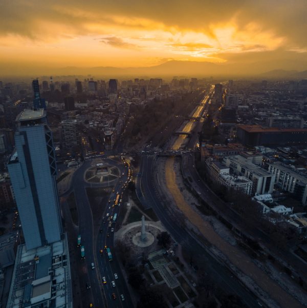 Imagen panoramica de Santiago