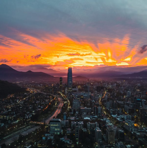 Atardecer en Santiago